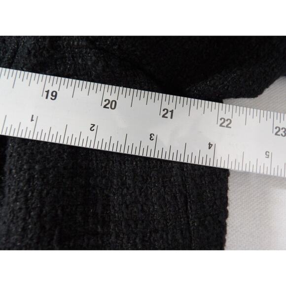 Talbots 16WP Blazer Tweed Black Weave Cotton Cardigan Full Zip Office Career Lin - Picture 7 of 13